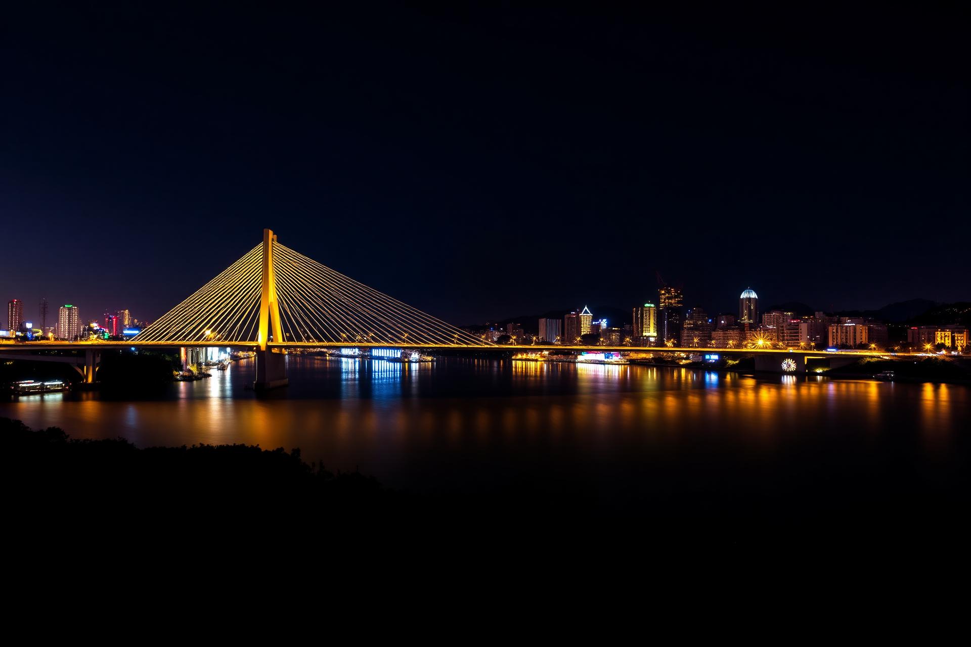 Ponte Estaiada — São Paulo à noite
